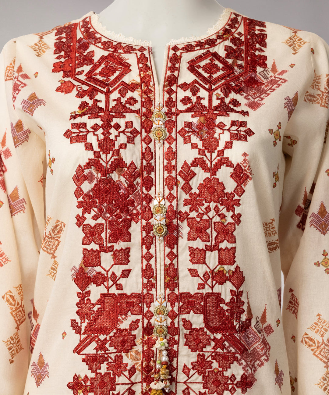 Lawn Multicolor Unstitched Suit - J. Junaid Jamshed