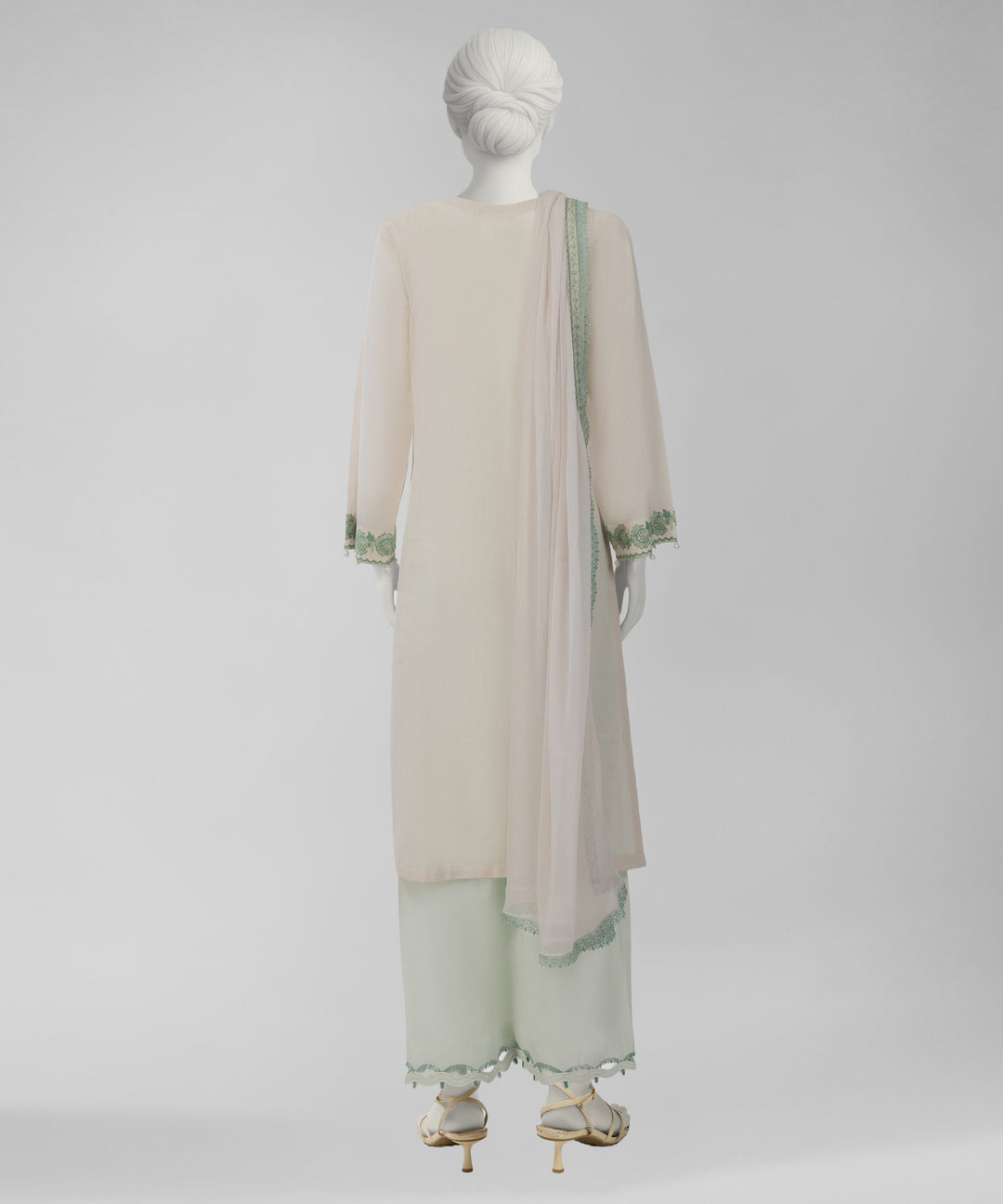 Lawn Off White Unstitched Suit - J. Junaid Jamshed