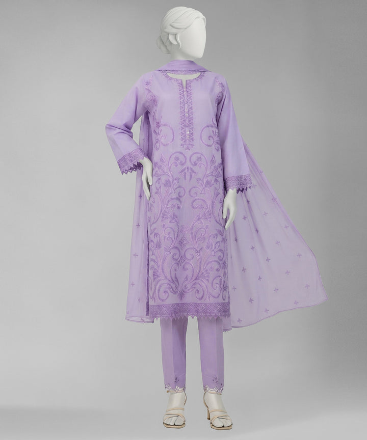 Lawn Lilac Unstitched Suit - J. Junaid Jamshed