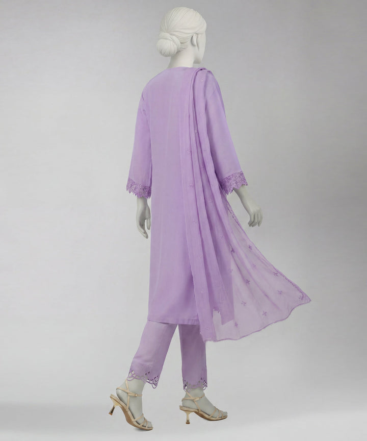 Lawn Lilac Unstitched Suit - J. Junaid Jamshed