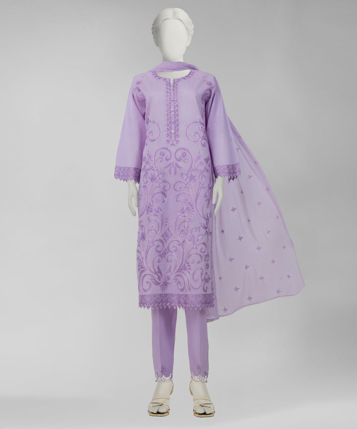Lawn Lilac Unstitched Suit - J. Junaid Jamshed