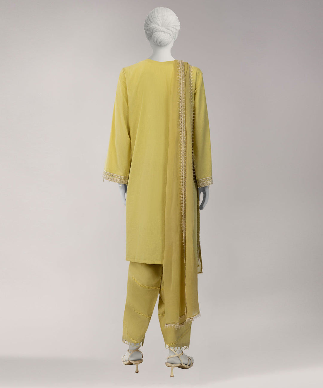 Lawn Yellow Unstitched Suit - J. Junaid Jamshed
