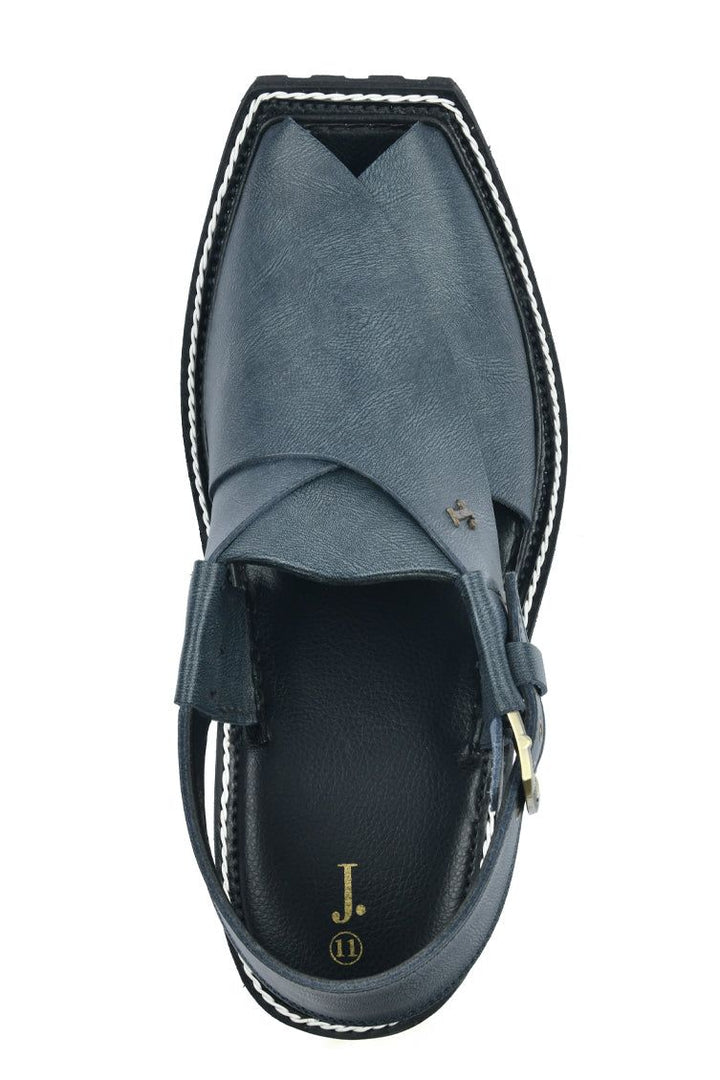 Plain Grey Peshawari Chappal - J. Junaid Jamshed