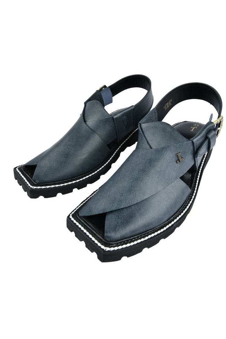 Plain Grey Peshawari Chappal - J. Junaid Jamshed