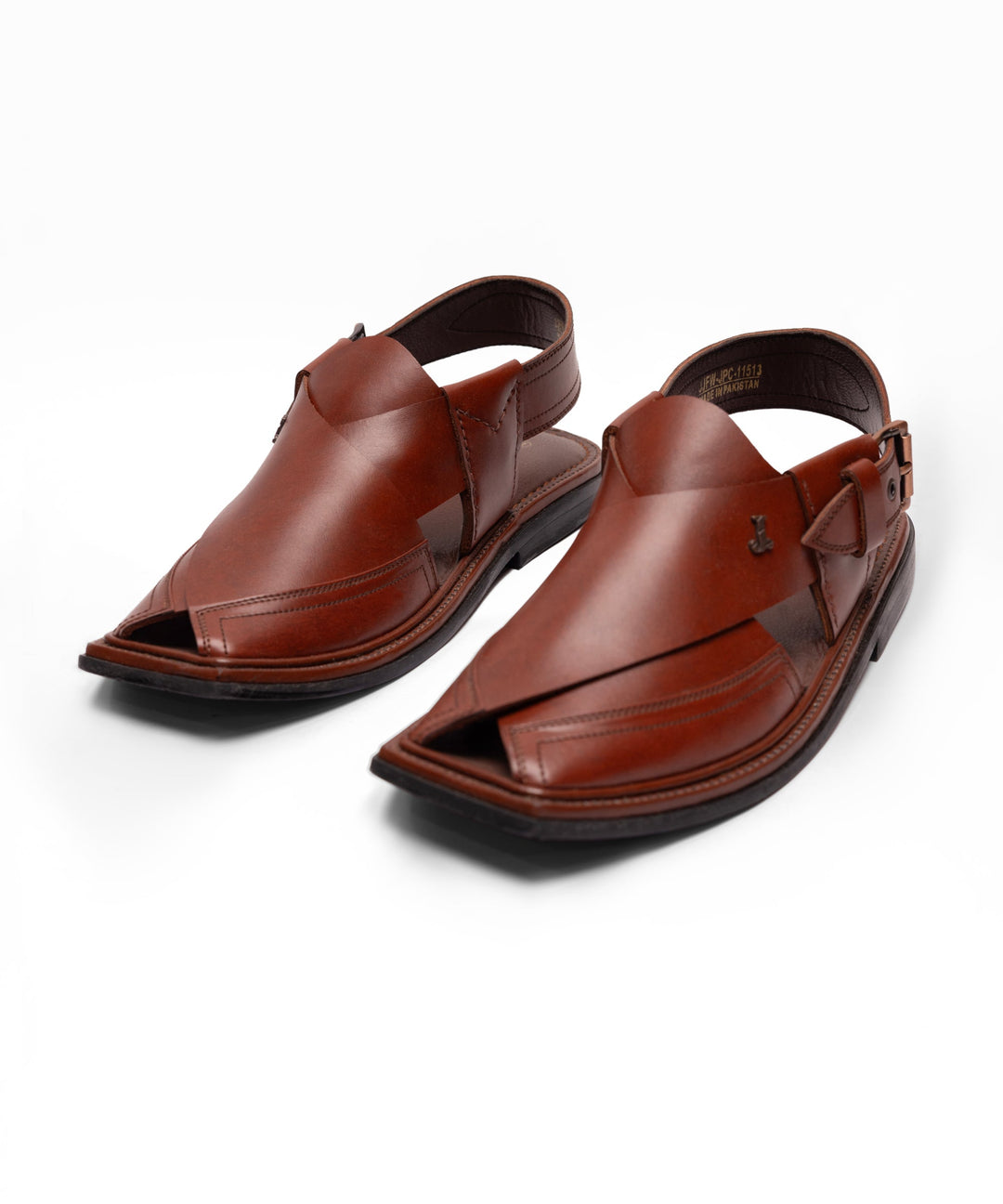 Red Peshawari Chappal - J. Junaid Jamshed