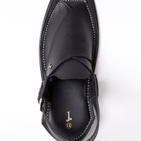 Matt Black Peshawari Chappal - J. Junaid Jamshed