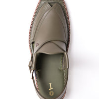 Green Peshawari Chappal - J. Junaid Jamshed
