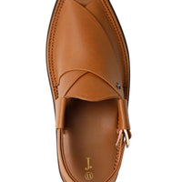 Plain Brown Peshawari Chappal - J. Junaid Jamshed