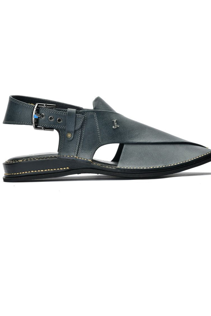Plain Grey Peshawari Chappal - J. Junaid Jamshed