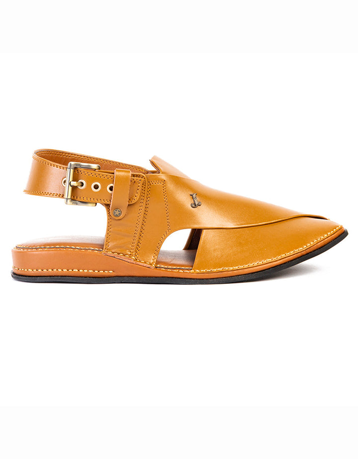 Plain Brown Peshawari Chappal - J. Junaid Jamshed