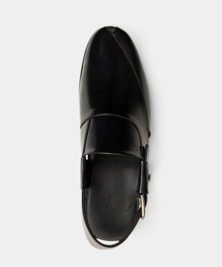 Black Peshawari Chappal - J. Junaid Jamshed