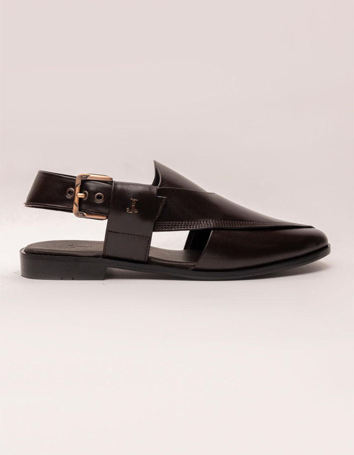 Brown Peshawari Chappal - J. Junaid Jamshed