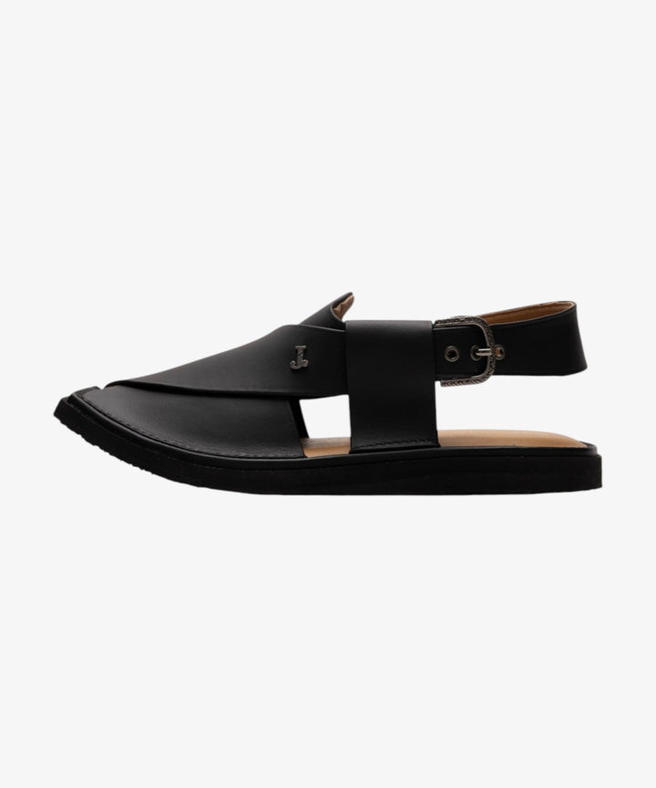 Plain Matt Black Footwear - J. Junaid Jamshed