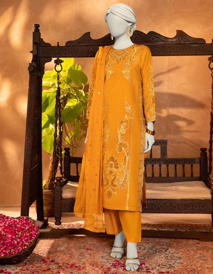 Paper Cotton Brown Stitched Suit - J. Junaid Jamshed