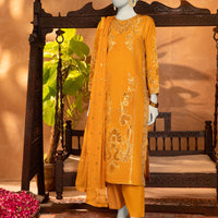 Paper Cotton Brown Stitched Suit - J. Junaid Jamshed