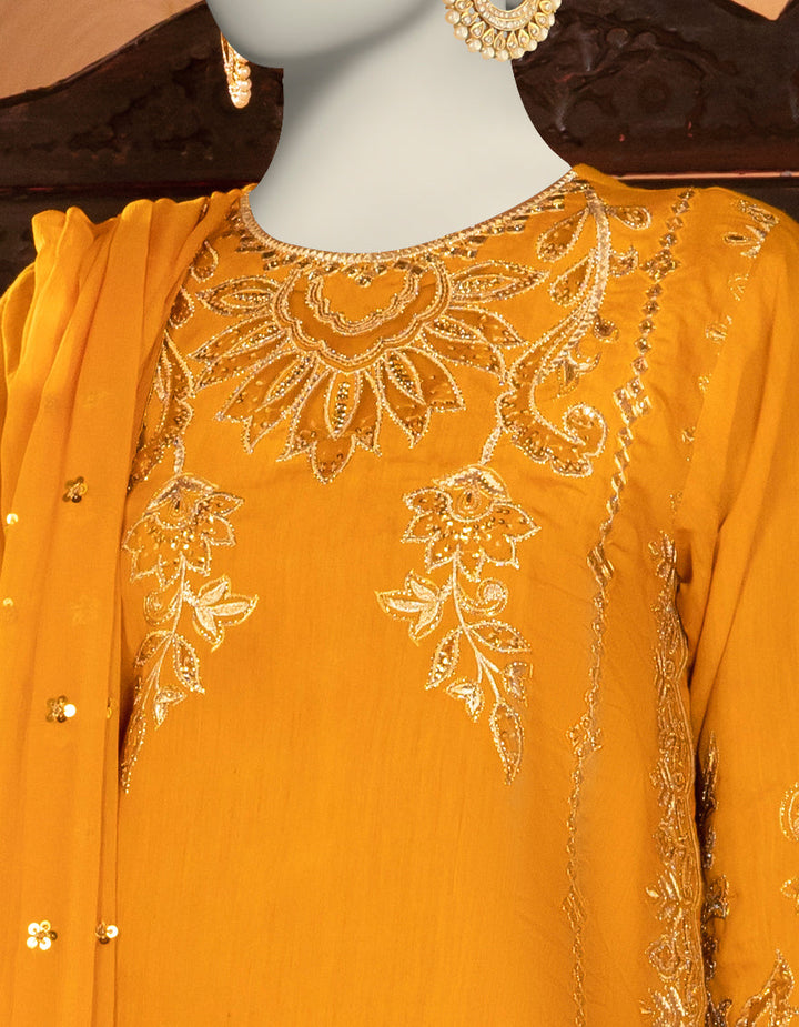 Paper Cotton Brown Stitched Suit - J. Junaid Jamshed