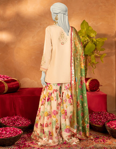 Cotton Silk Brown Stitched Suit - J. Junaid Jamshed