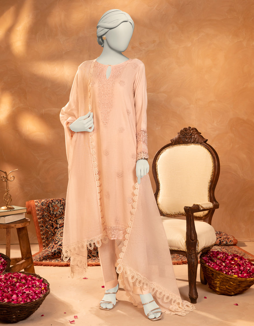 Khaddi Pink Stitched Suit - J. Junaid Jamshed