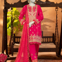 Paper Cotton Pink Stitched Suit - J. Junaid Jamshed