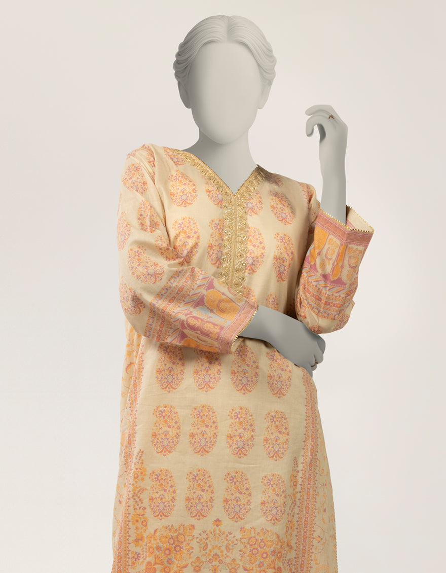 Lawn Multicolor Kurti - J. Junaid Jamshed