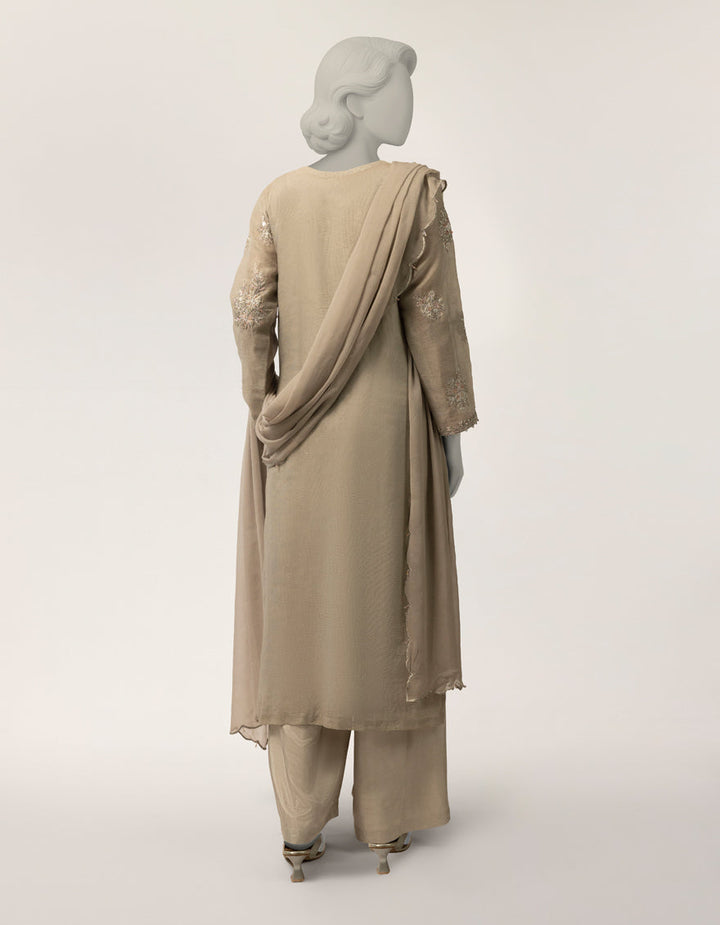 Khaddi Grey Stitched Suit - J. Junaid Jamshed