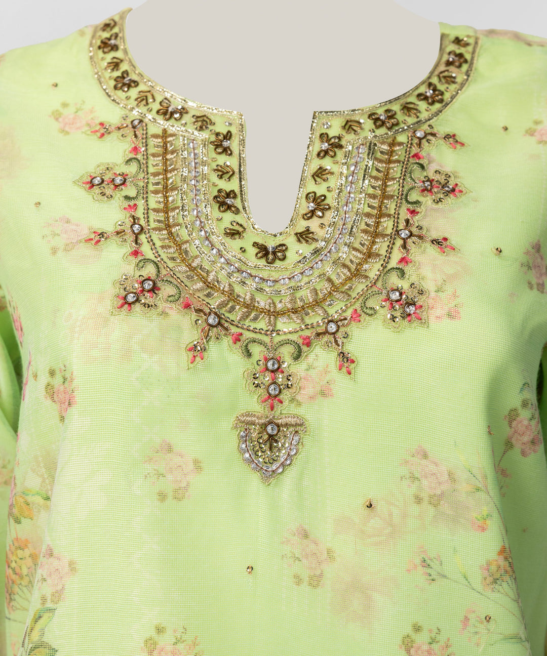 Cotton Net Multicolor Stitched Suit - J. Junaid Jamshed
