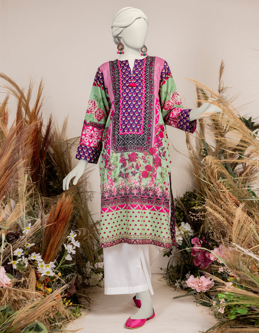 Printed Multi Kurti - J. Junaid Jamshed