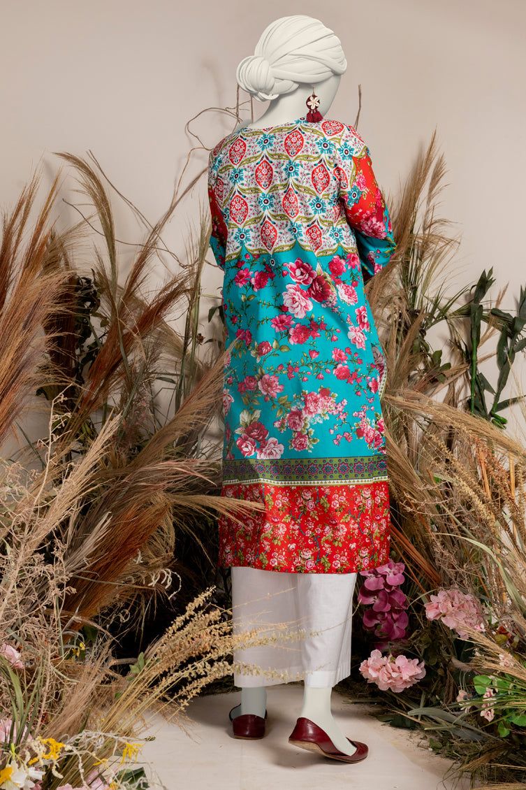 Printed Multi Kurti - J. Junaid Jamshed