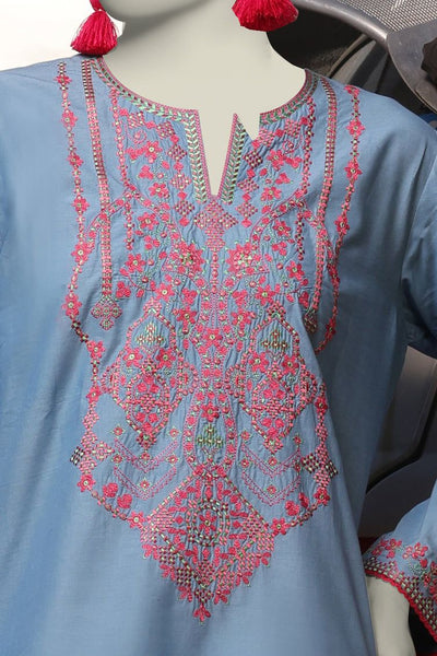 Lawn Blue Kurti - J. Junaid Jamshed