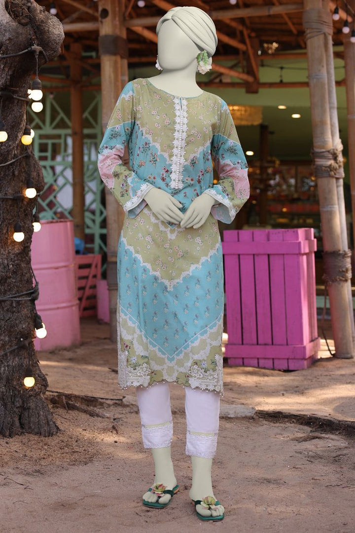 Lawn Green Kurti - J. Junaid Jamshed