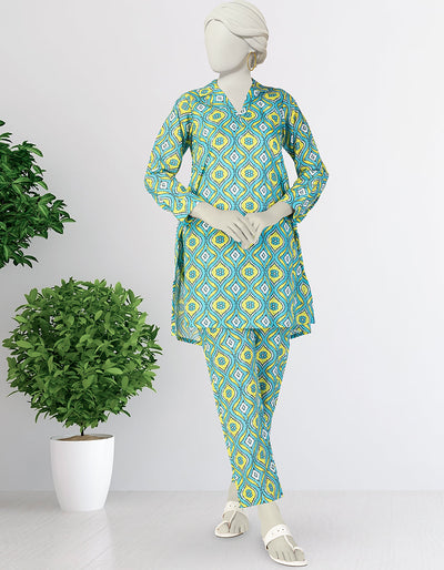 Lawn Blue Kurti - J. Junaid Jamshed