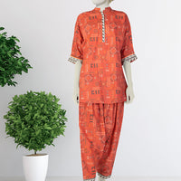 Lawn Red Kurti - J. Junaid Jamshed