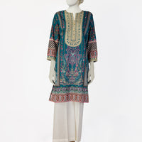 Lawn Green Kurti - J. Junaid Jamshed