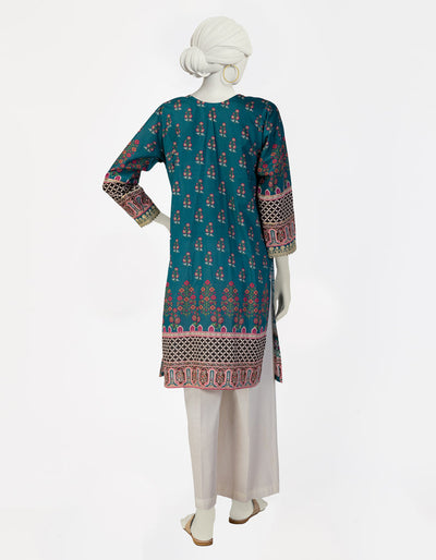 Lawn Green Kurti - J. Junaid Jamshed