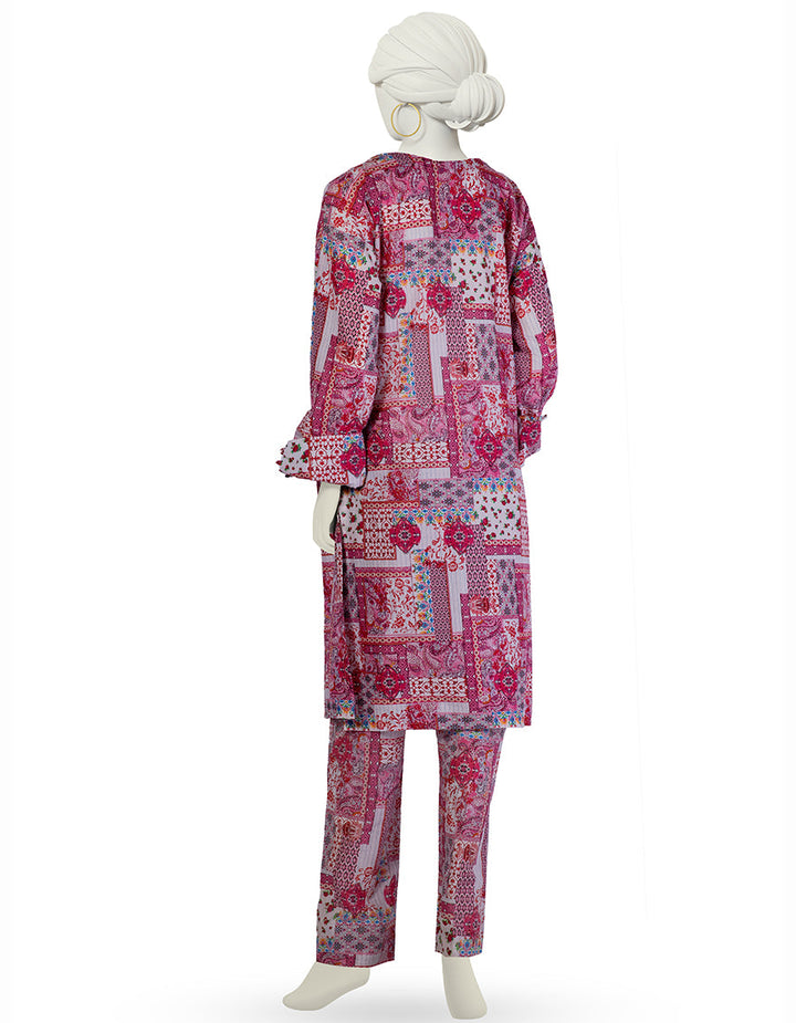 Lawn Pink Kurti - J. Junaid Jamshed
