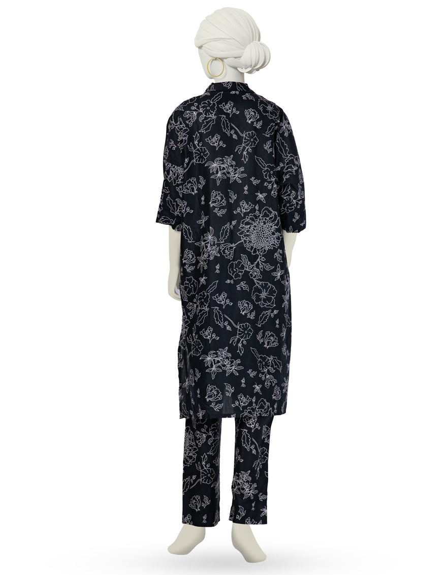 Lawn Black Kurti - J. Junaid Jamshed