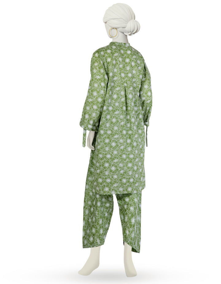 Lawn Green Kurti - J. Junaid Jamshed