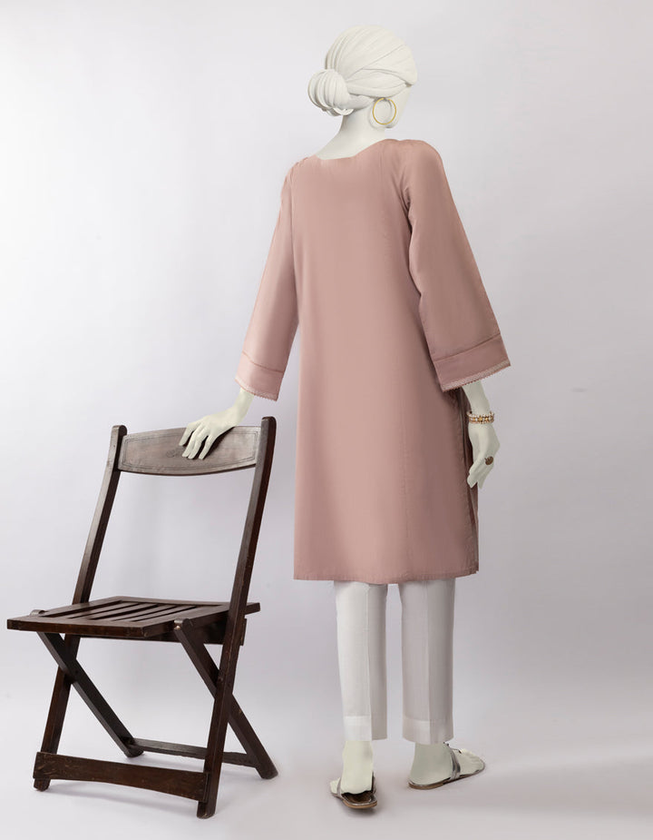 Lawn Peach Kurti - J. Junaid Jamshed