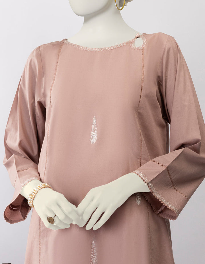 Lawn Peach Kurti - J. Junaid Jamshed