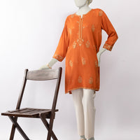 Silk Orange Kurti - J. Junaid Jamshed