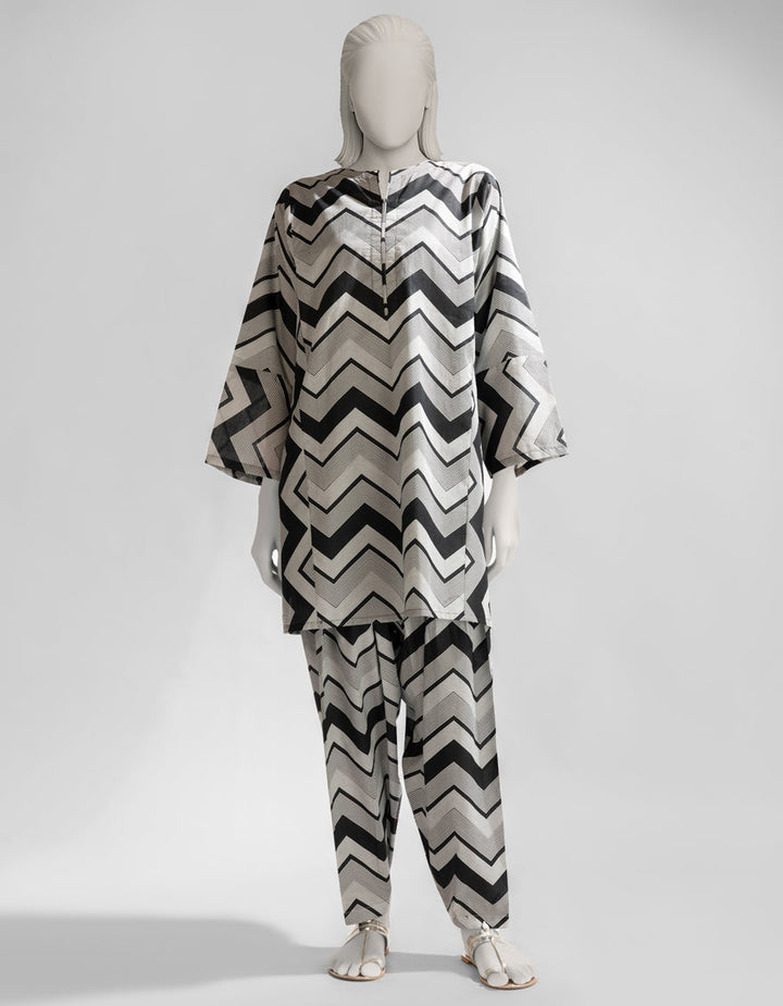 Lawn Black Kurti - J. Junaid Jamshed