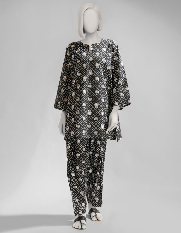 Lawn Black Kurti - J. Junaid Jamshed