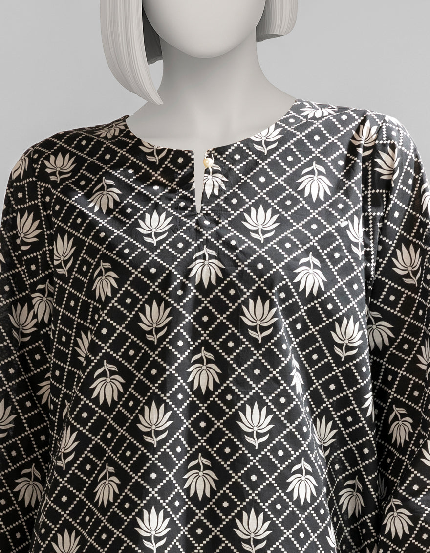 Lawn Black Kurti - J. Junaid Jamshed