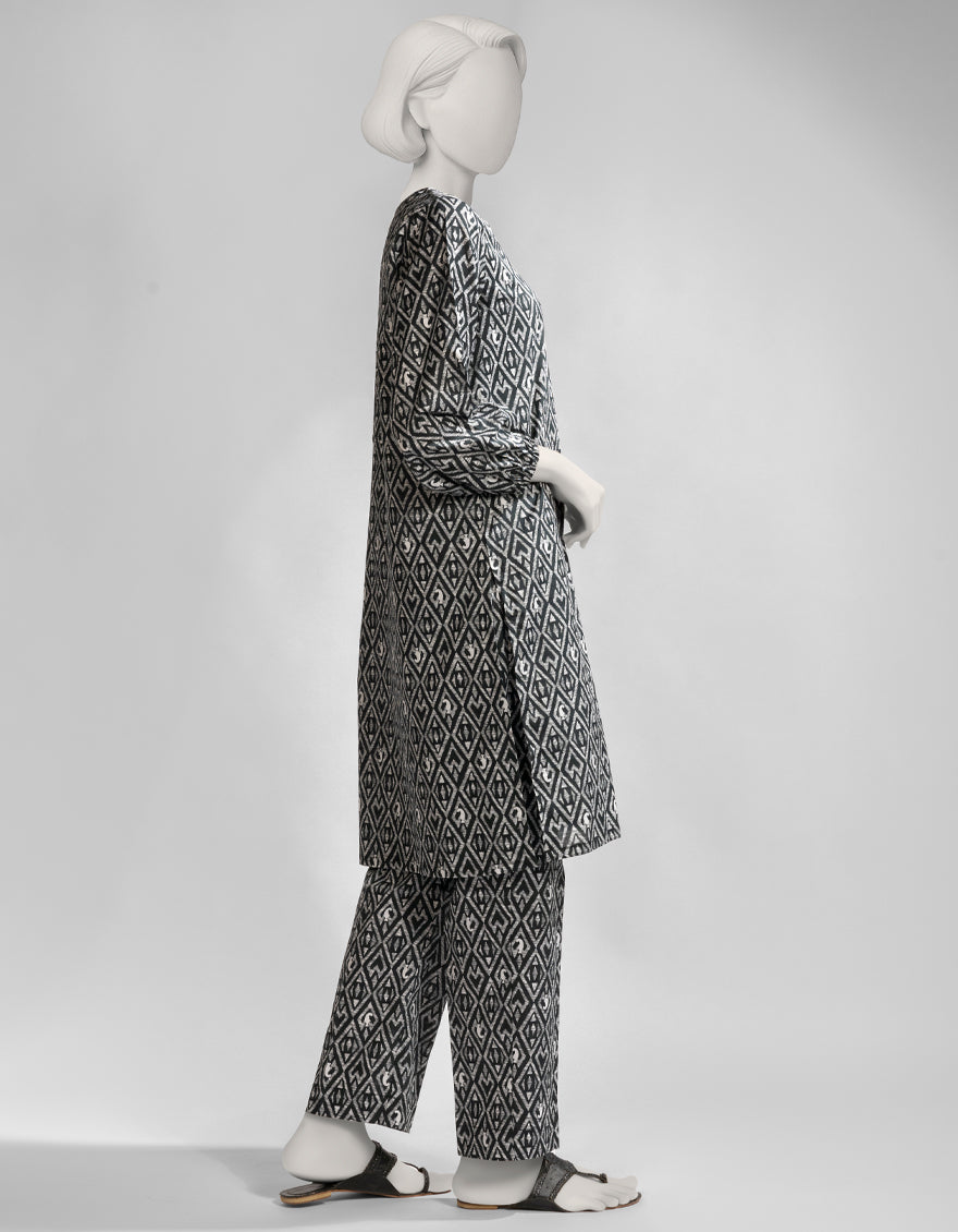Lawn Black Kurti - J. Junaid Jamshed