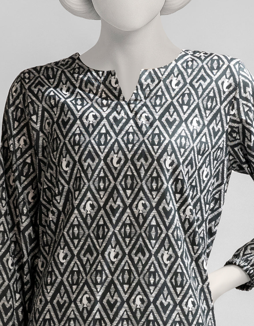Lawn Black Kurti - J. Junaid Jamshed