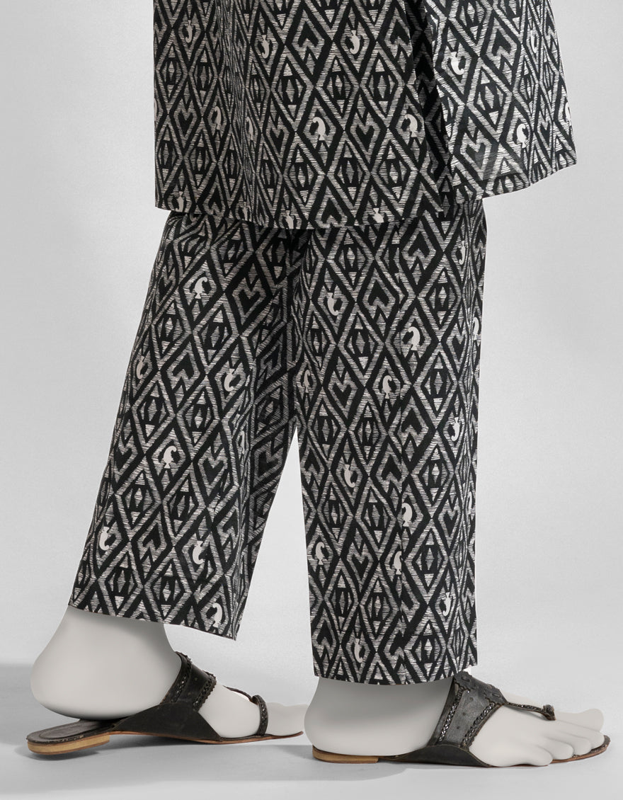Lawn Black Trouser - J. Junaid Jamshed