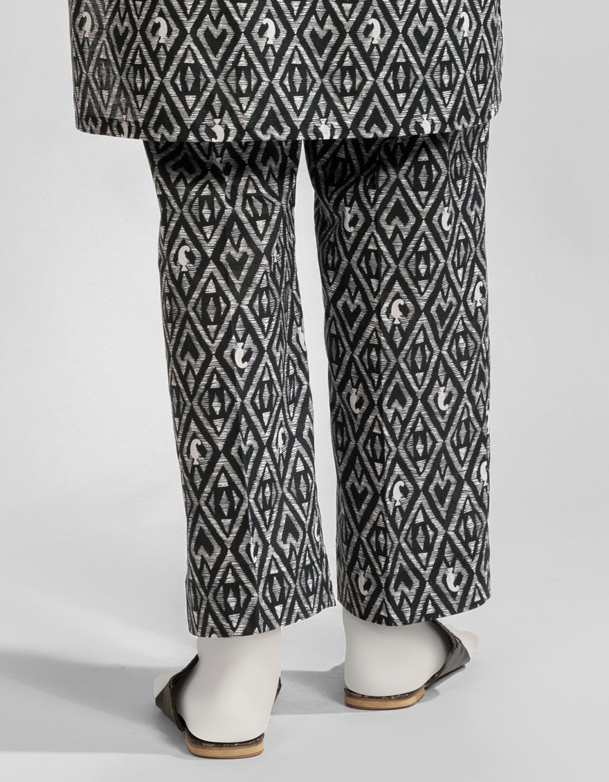 Lawn Black Trouser - J. Junaid Jamshed