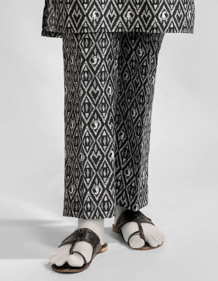 Lawn Black Trouser - J. Junaid Jamshed