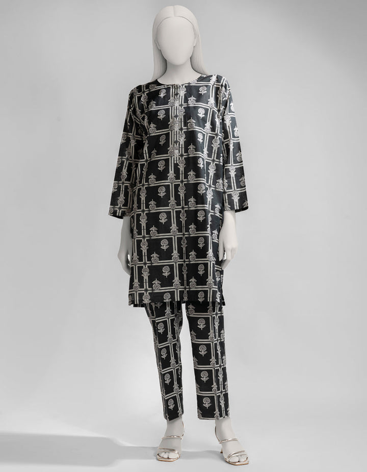 Lawn Black Kurti - J. Junaid Jamshed