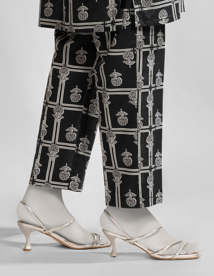 Lawn Black Trouser - J. Junaid Jamshed